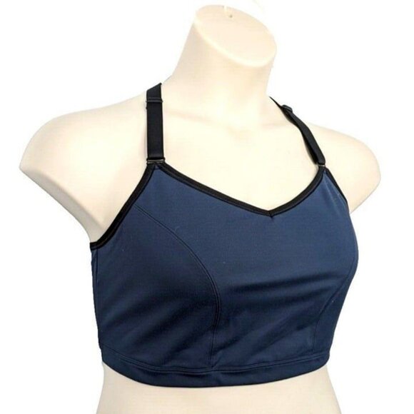 Livi Active Lane Bryant Womens Bra Sports Wireless Strappy T Back Gray 22 / 24 - Picture 4 of 10